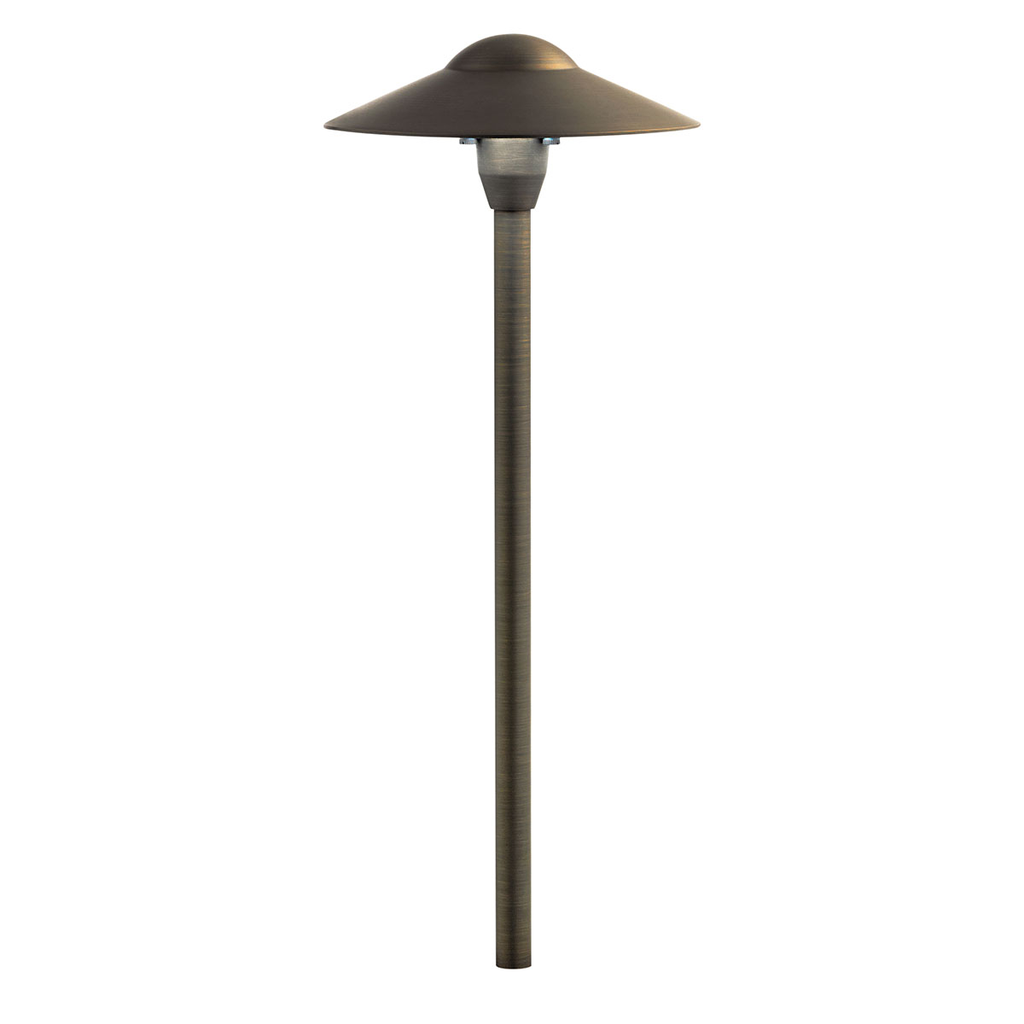 Product image for Kichler 15310CBR 8" Dome Path Light Centennial Brass