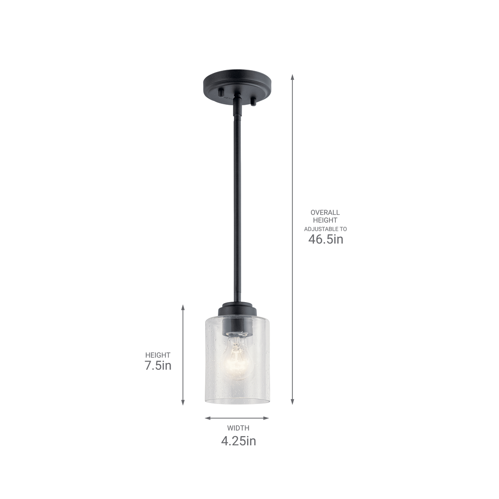 Winslow™ 1 Light Mini Pendant Black