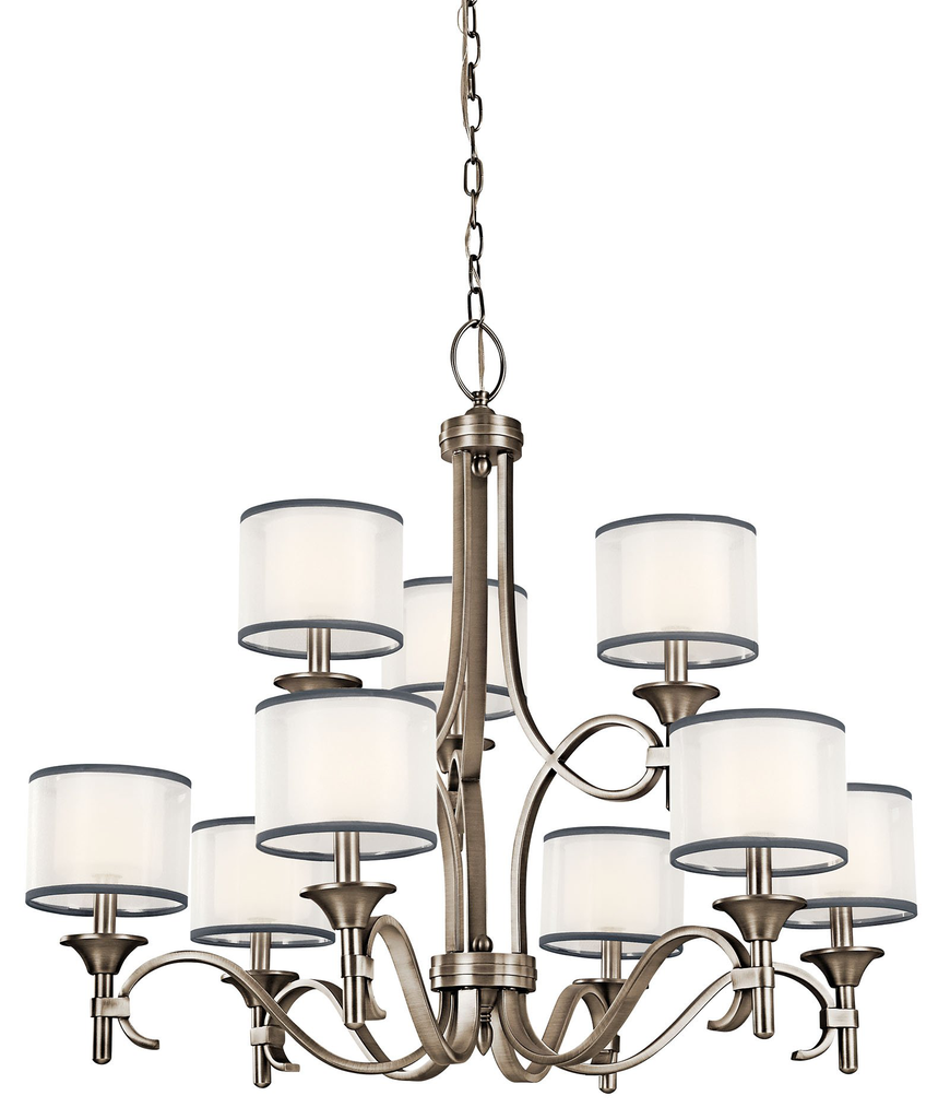 Product image for Kichler 42382AP Lacey™ 9 Light Chandelier Antique Pewter