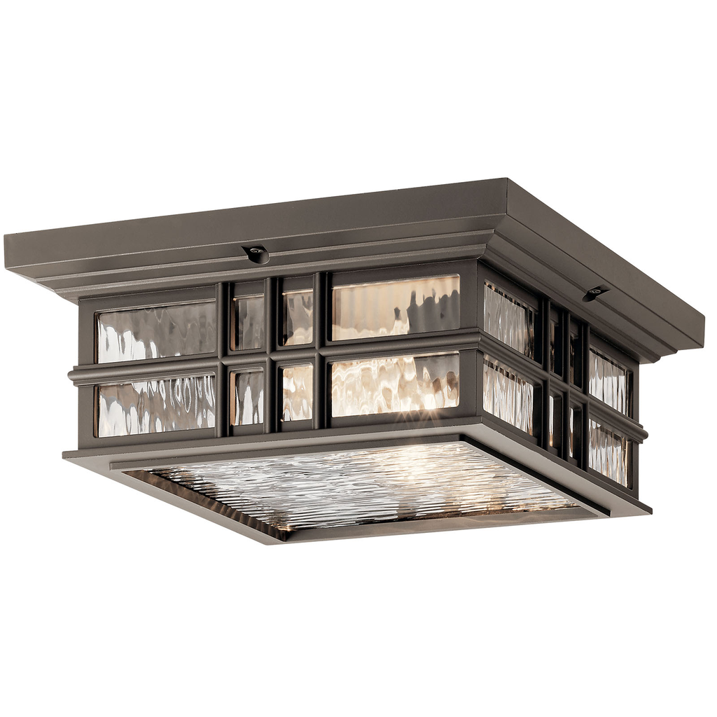 Product image for Kichler 49834OZ Beacon Square CLIMATES™ 2 Light Flush Mount Olde Bronze®