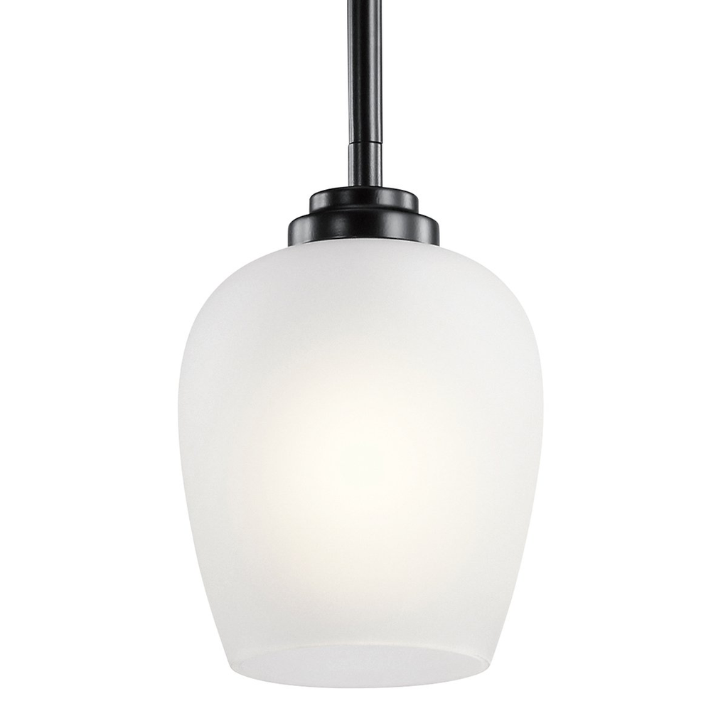 Product image for Kichler 44380BK Valserrano™ 7.75" 1 Light Mini Pendant Black