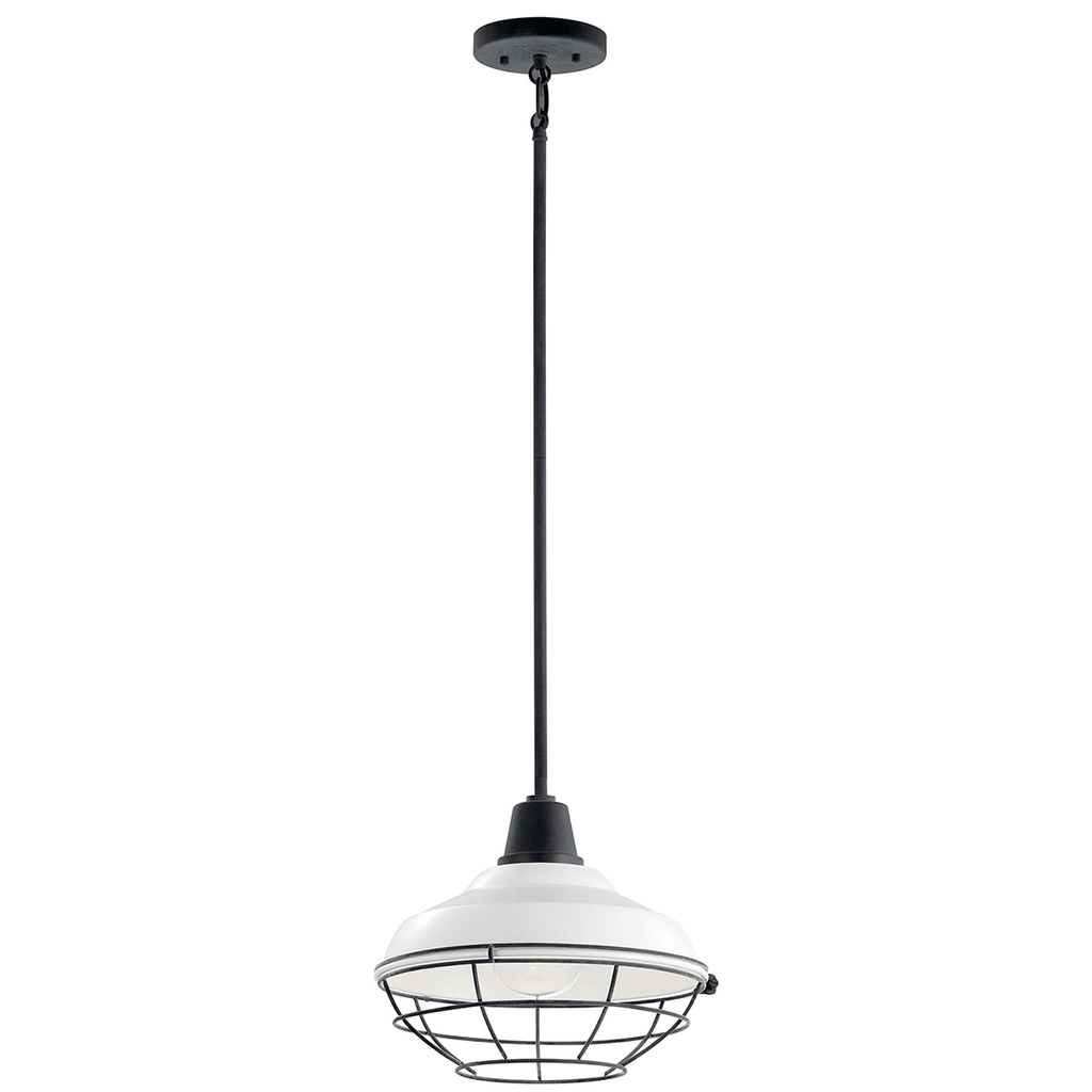 Product image for Kichler 49992WH Pier™ 1 Light 12" Convertible Pendant White