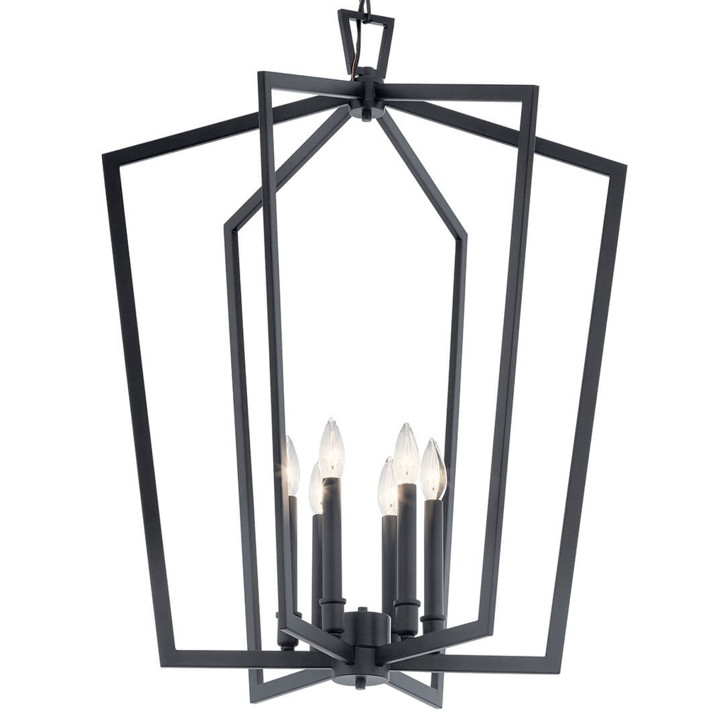 Product image for Kichler 43495BK Abbotswell™ 6 Light Chandelier Black