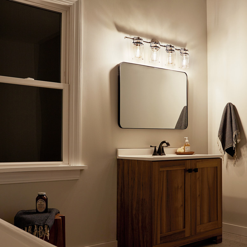 Brinley 4 Light Vanity Light Nickel