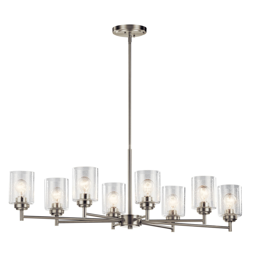 Product image for Kichler 44035NI Winslow™ 8 Light Chandelier Brushed Nickel