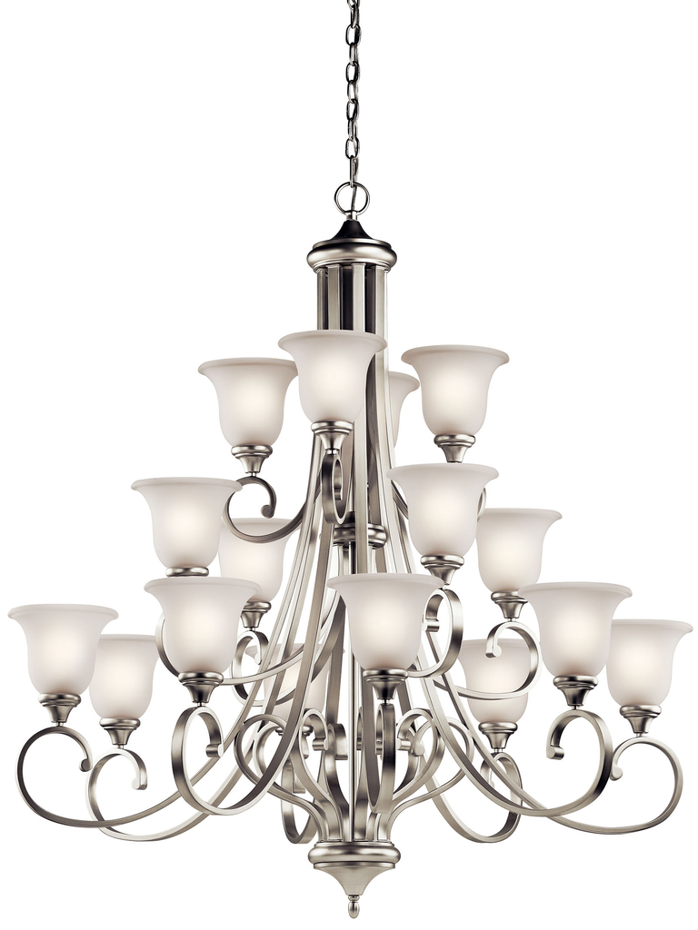 Product image for Kichler 43192NI Monroe™ 16 Light Multi-Tier Chandelier Brushed Nickel