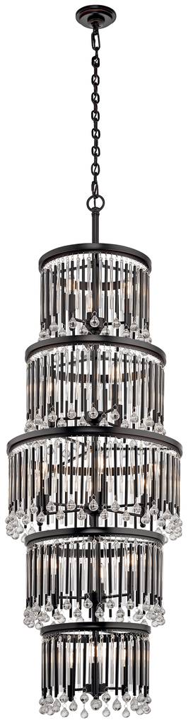 Product image for Kichler 43758ESP Piper 18 Light Chandelier Espresso