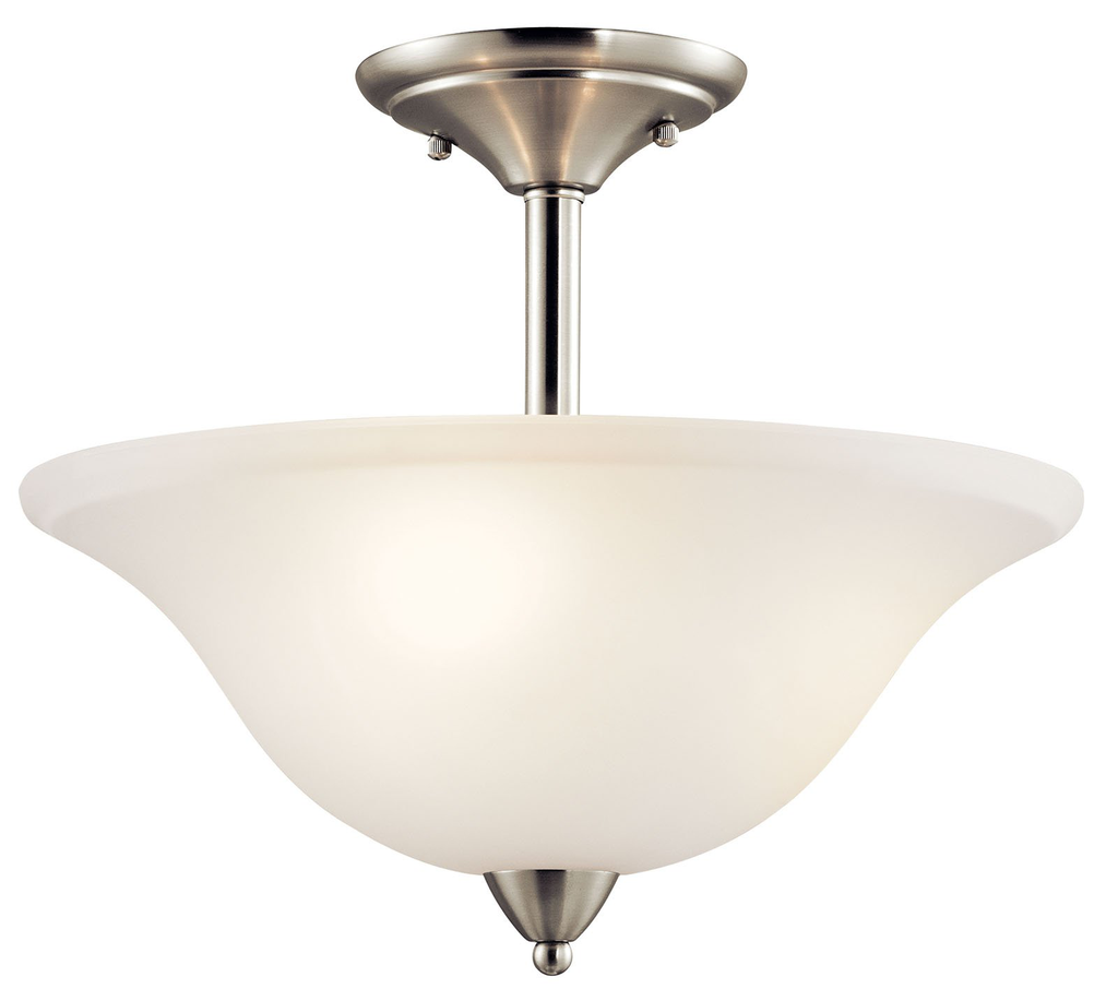 Product image for Kichler 42879NI Nicholson™ 3 Light Semi Flush Brushed Nickel