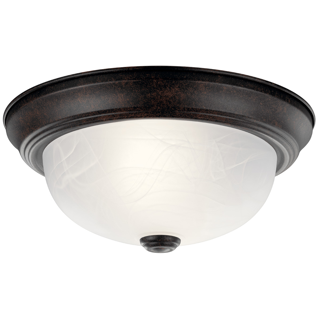 Product image for Kichler 8108TZ 11.25" 2 Light Flush Mount Tannery Bronze™