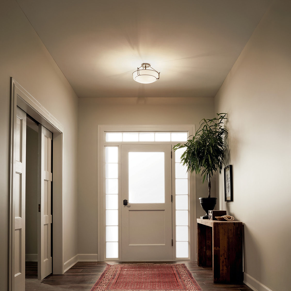 Product image for Kichler 44085OZ Alkire 3 Light Semi Flush Olde Bronze®