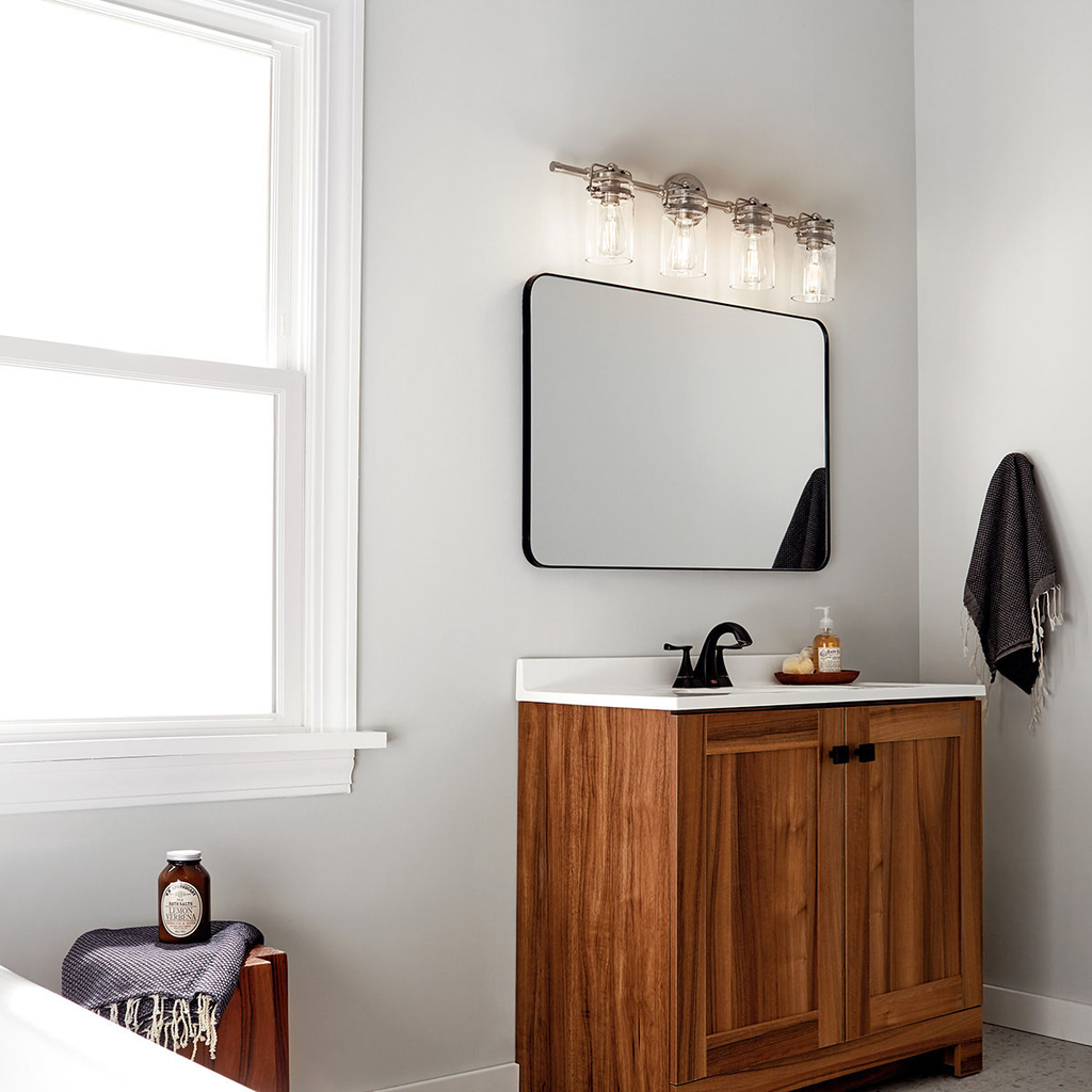 Product image for Kichler 45690NI Brinley™ 4 Light Vanity Light Brushed Nickel