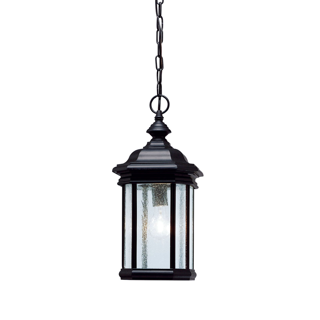 Product image for Kichler 9810BK Kirkwood™ 1 Light Pendant Black