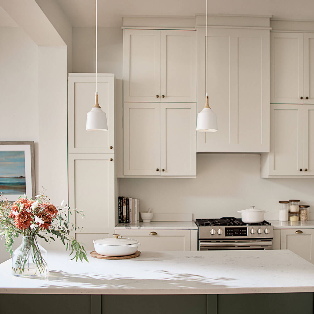 Product image for Kichler 43682WH Danika 9.25" Mini Pendant in White