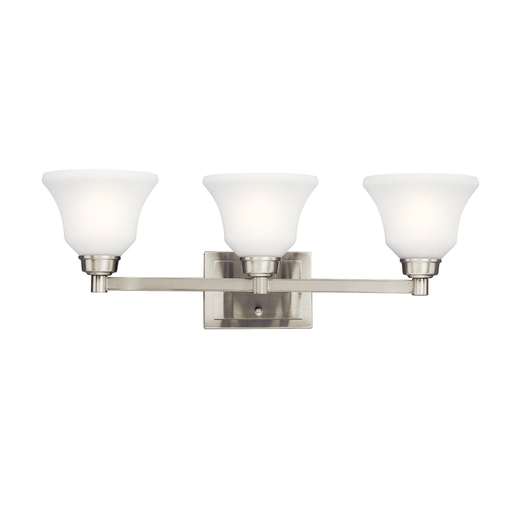 Product image for Kichler 5390NI Langford™ 3 Light Vanity Light Brushed Nickel