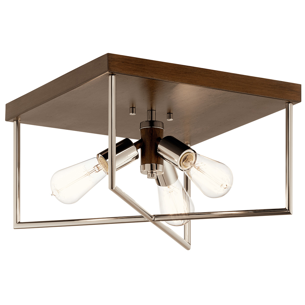 Product image for Kichler 52094AUB Tanis™ 3 Light Flush Mount Auburn Stained