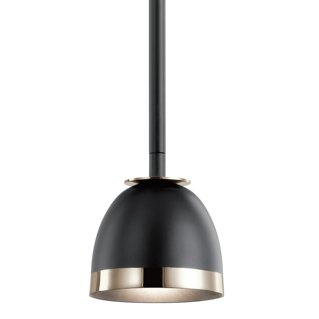 Product image for Kichler 52419BKLED Baland™ LED 4" 1 Light Mini Pendant Black