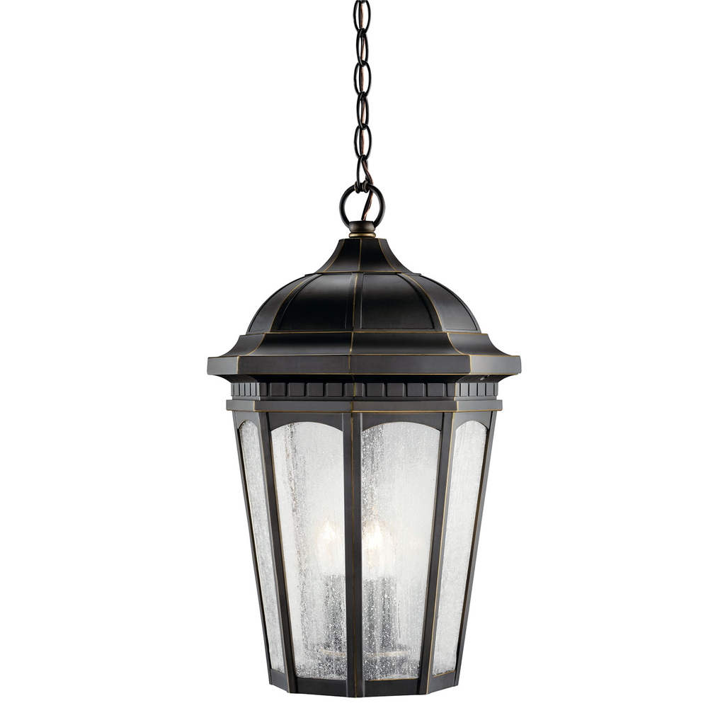 Product image for Kichler 9539RZ Courtyard™ 3 Light Pendant Rubbed Bronze™