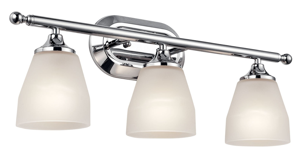 Product image for Kichler 5448CH Ansonia™ 3 Light Vanity Light Chrome