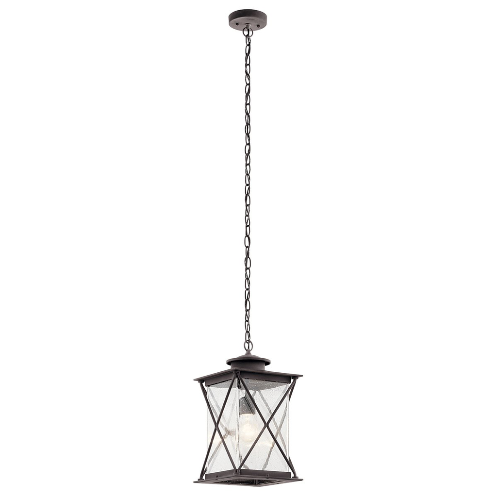Product image for Kichler 49747WZCL18 Argyle 1 Light Pendant with LED Bulb Weathered Zinc