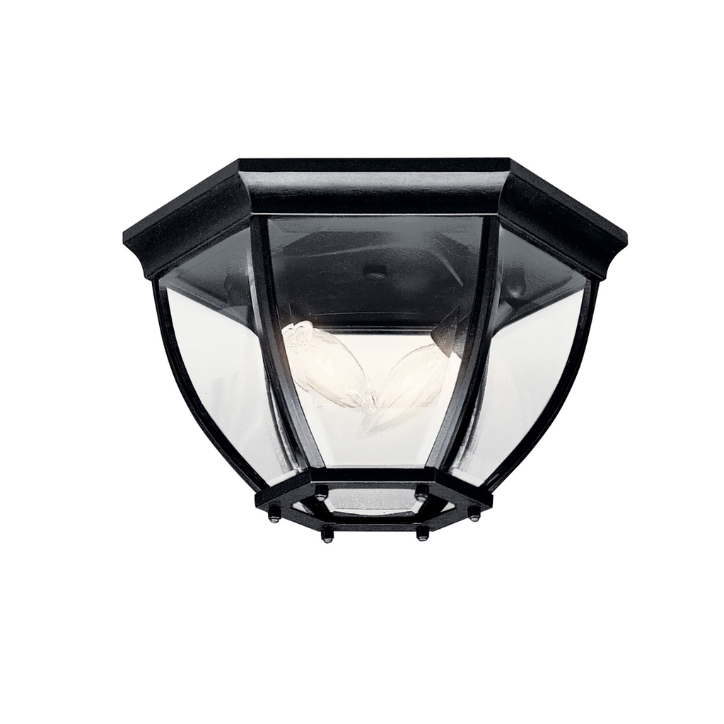 Kichler 9886BK Barrie 2 Light Flush Mount Black Product image for Kichler 9886BK Barrie 2 Light Flush Mount Black