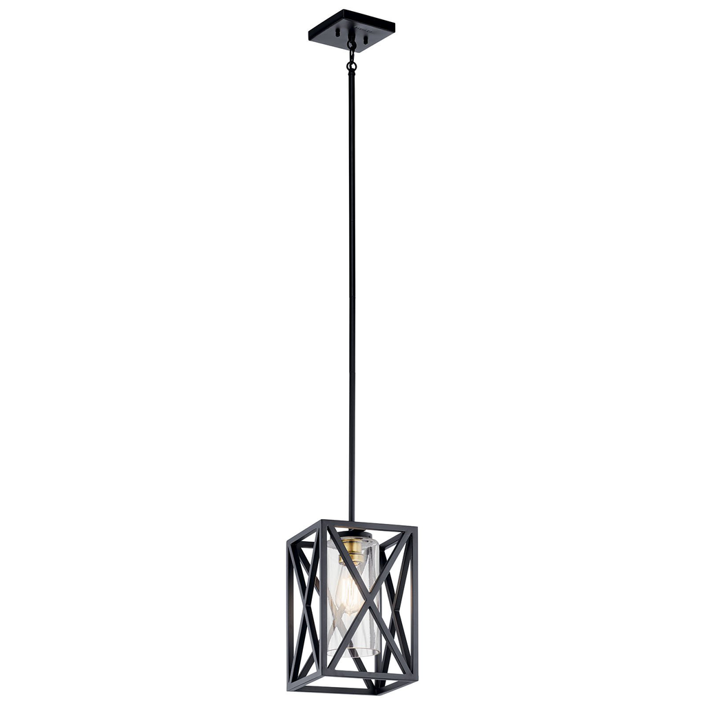 Product image for Kichler 44083BK Moorgate™ 1 Light Mini Pendant Black