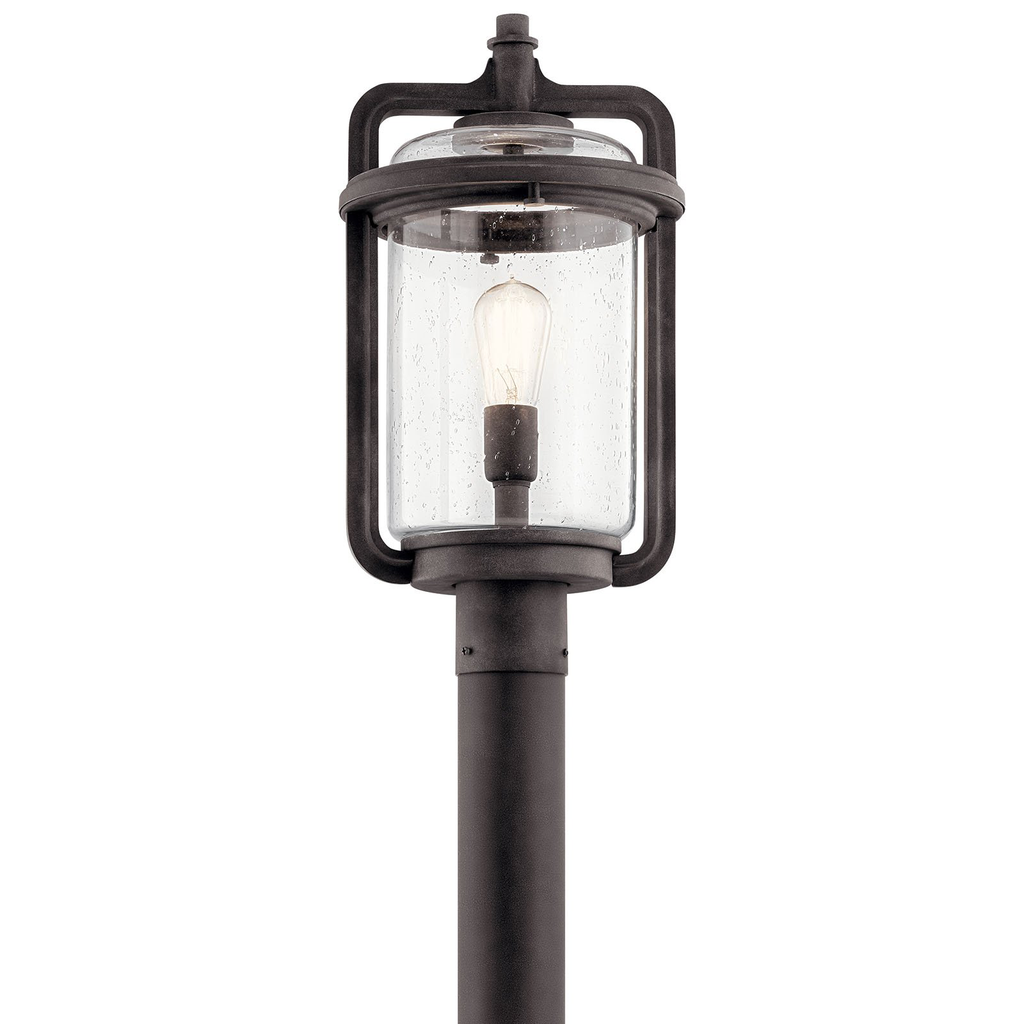 Kichler 49869WZC Andover 1 Light Post Light Weathered Zinc Product image for Kichler 49869WZC Andover 1 Light Post Light Weathered Zinc