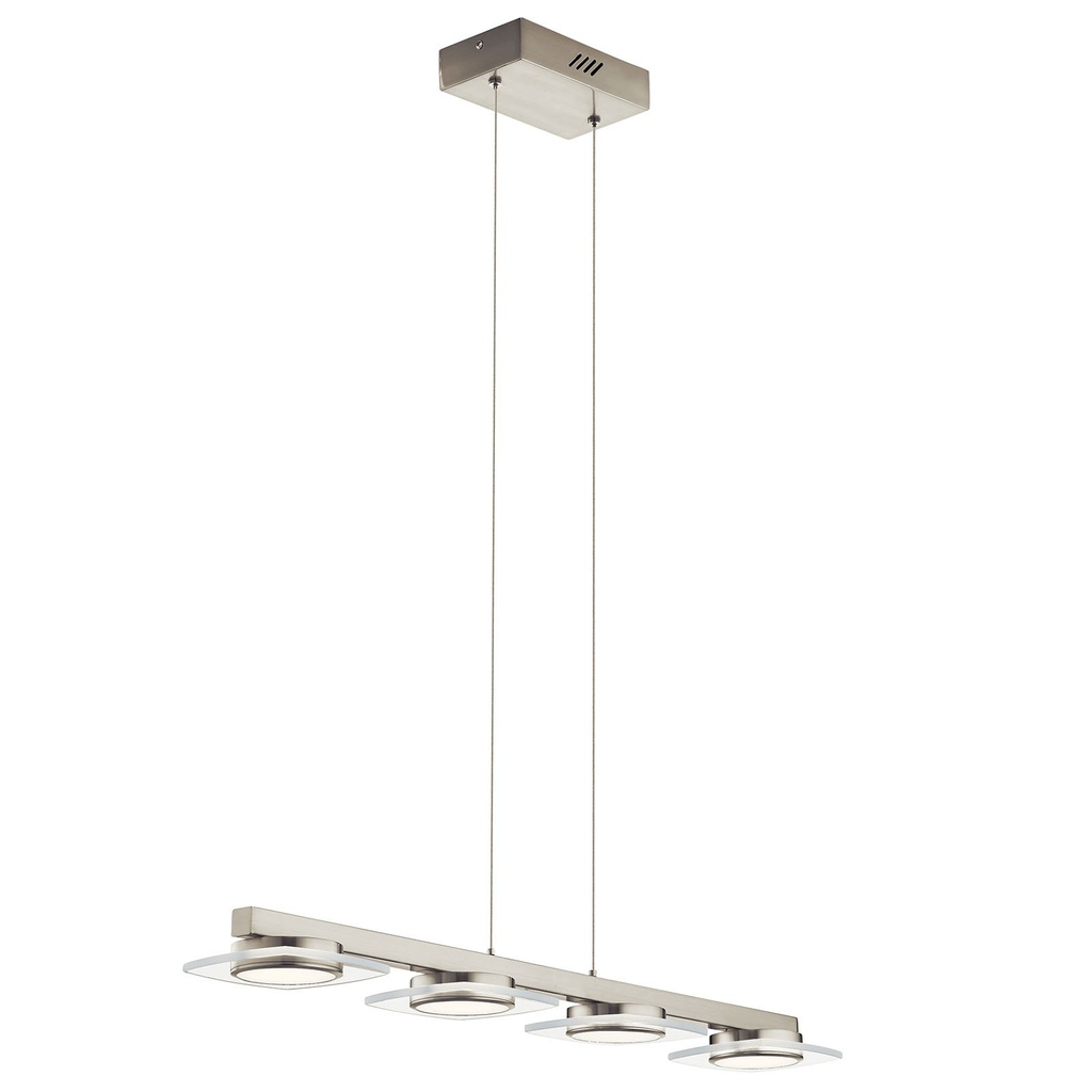 Product image for Kichler 83945 Azenda™ LED 4 Light Linear Pendant Brushed Nickel