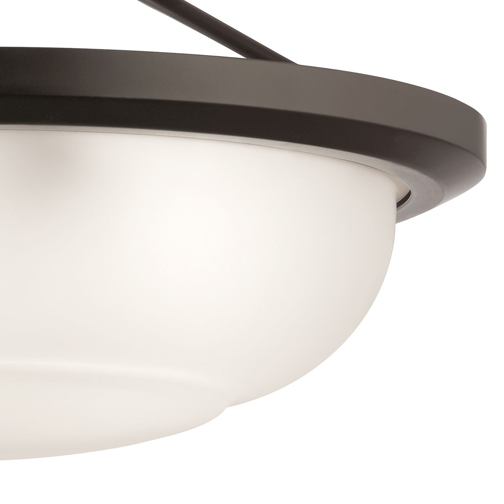 Ritson 2 Light Semi Flush Glass Bronze
