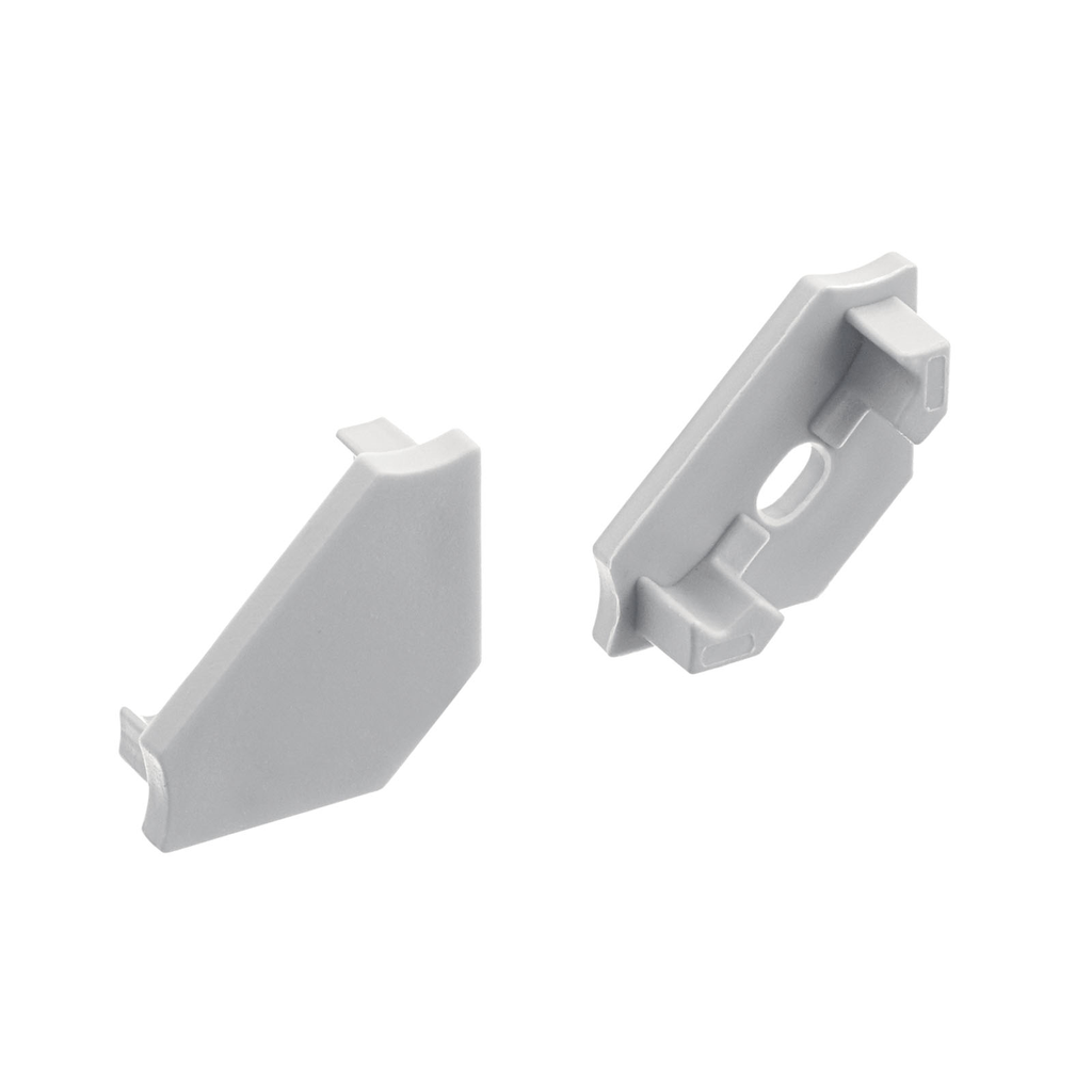 Product image for Kichler 1TEE145SFSSIL TE Standard Series 45 Degree Channel End Caps Silver