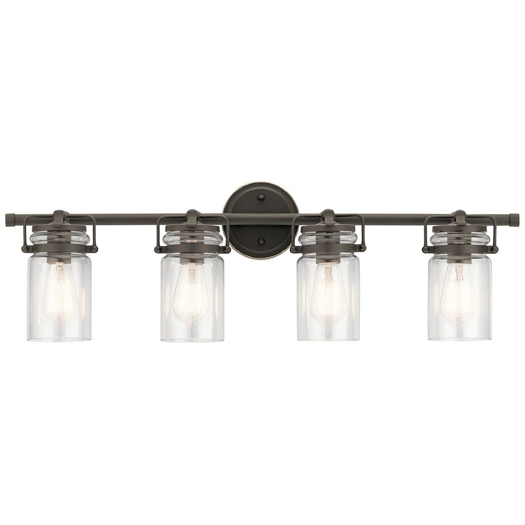 Product image for Kichler 45690OZ Brinley™ 4 Light Vanity Light Olde Bronze®