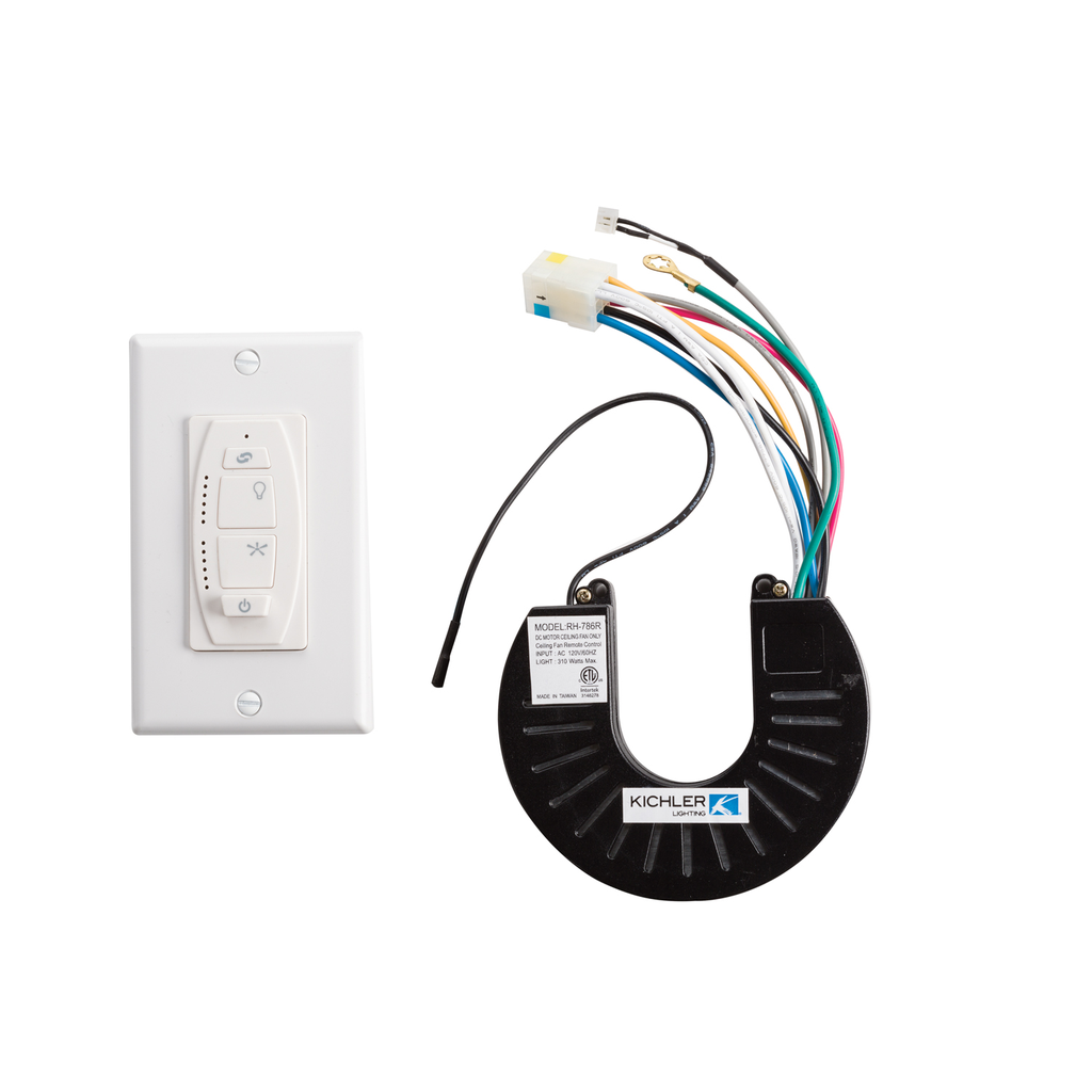 Kichler 370100WH 6 Speed DC Wall Control System White Product image for Kichler 370100WH 6 Speed DC Wall Control System White