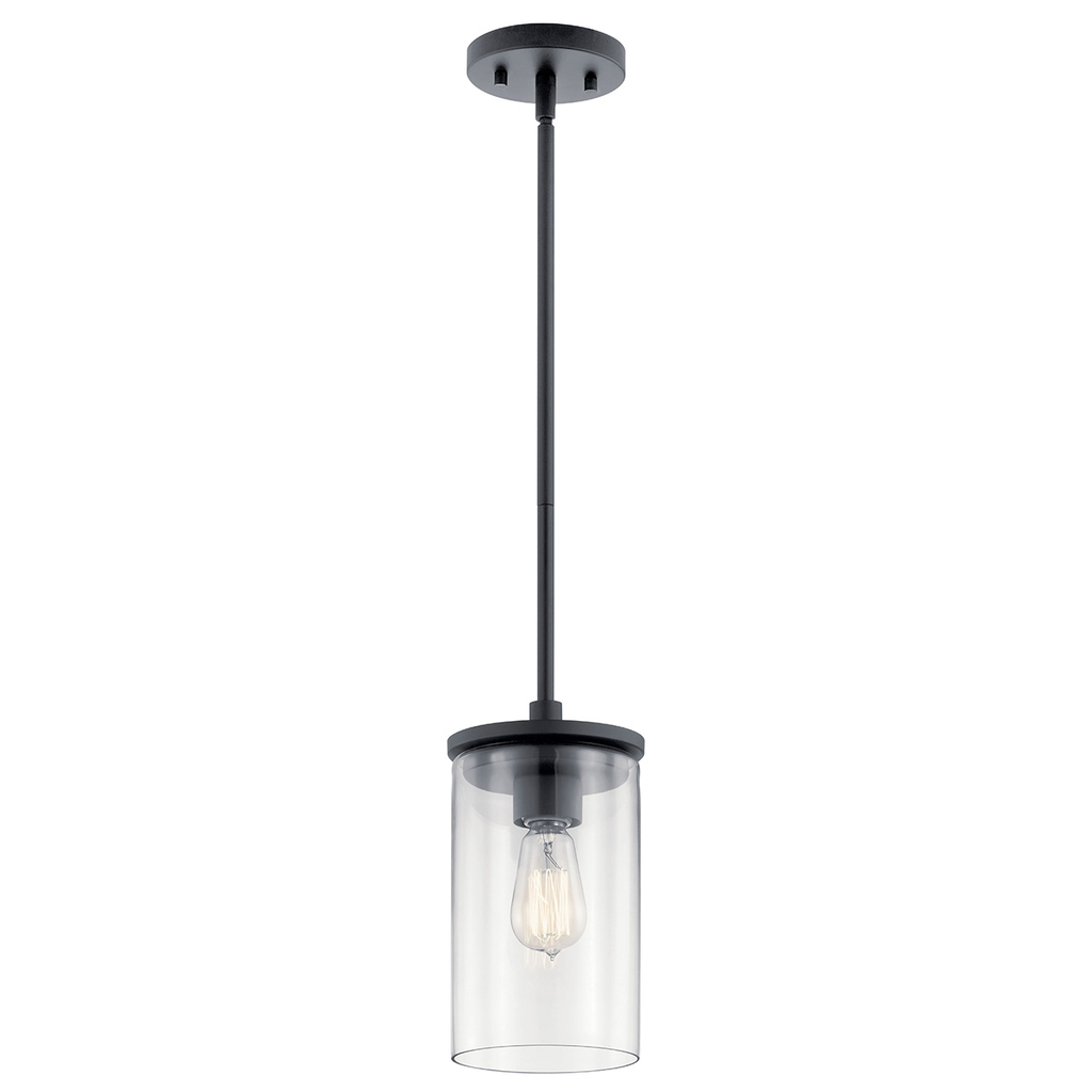 Crosby 1 Light Mini Pendant Black