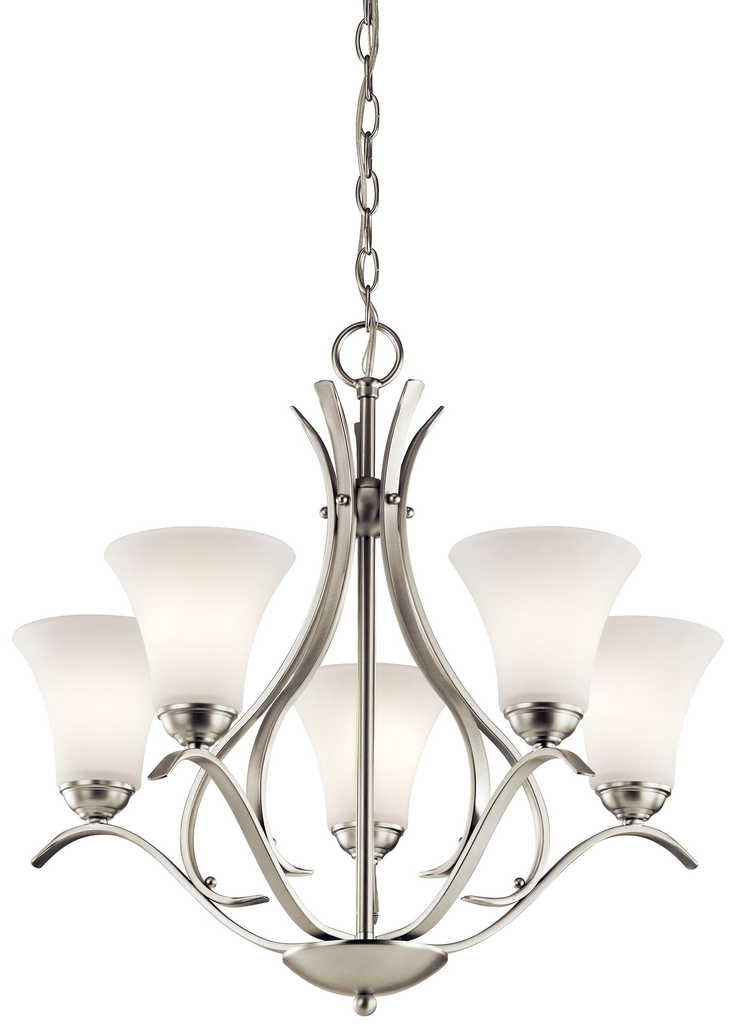 Product image for Kichler 43504NI Keiran™ 5 Light Chandelier Brushed Nickel