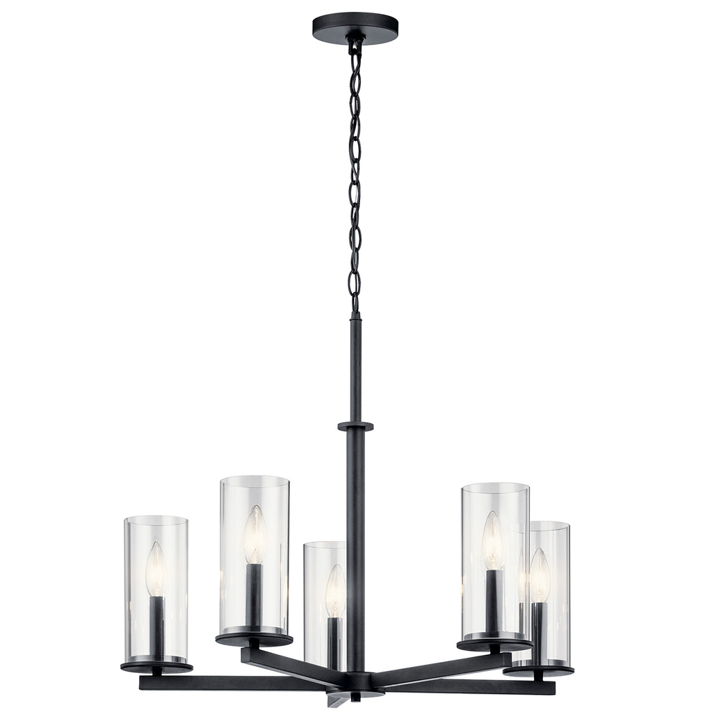Crosby 5 Light Chandelier Black