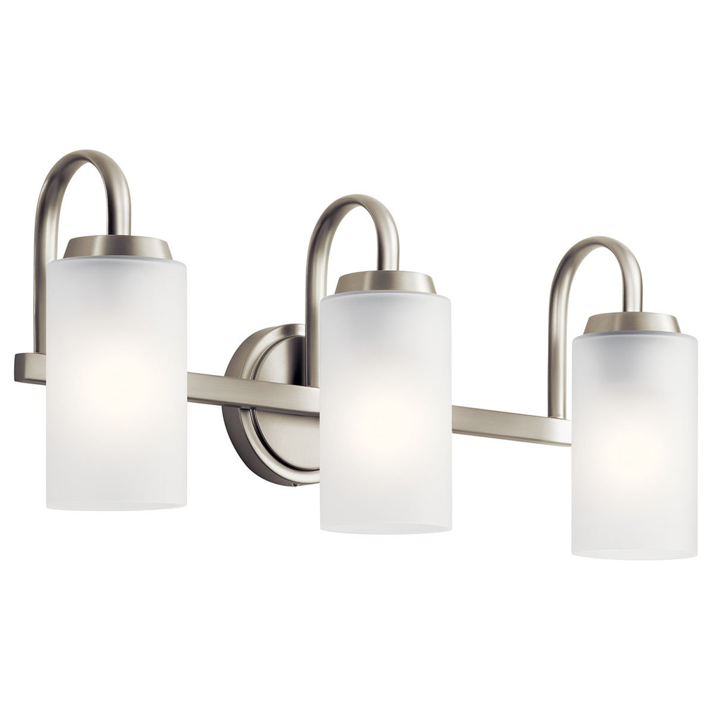 Product image for Kichler 55087NI Kennewick 3 Light Vanity Light Nickel