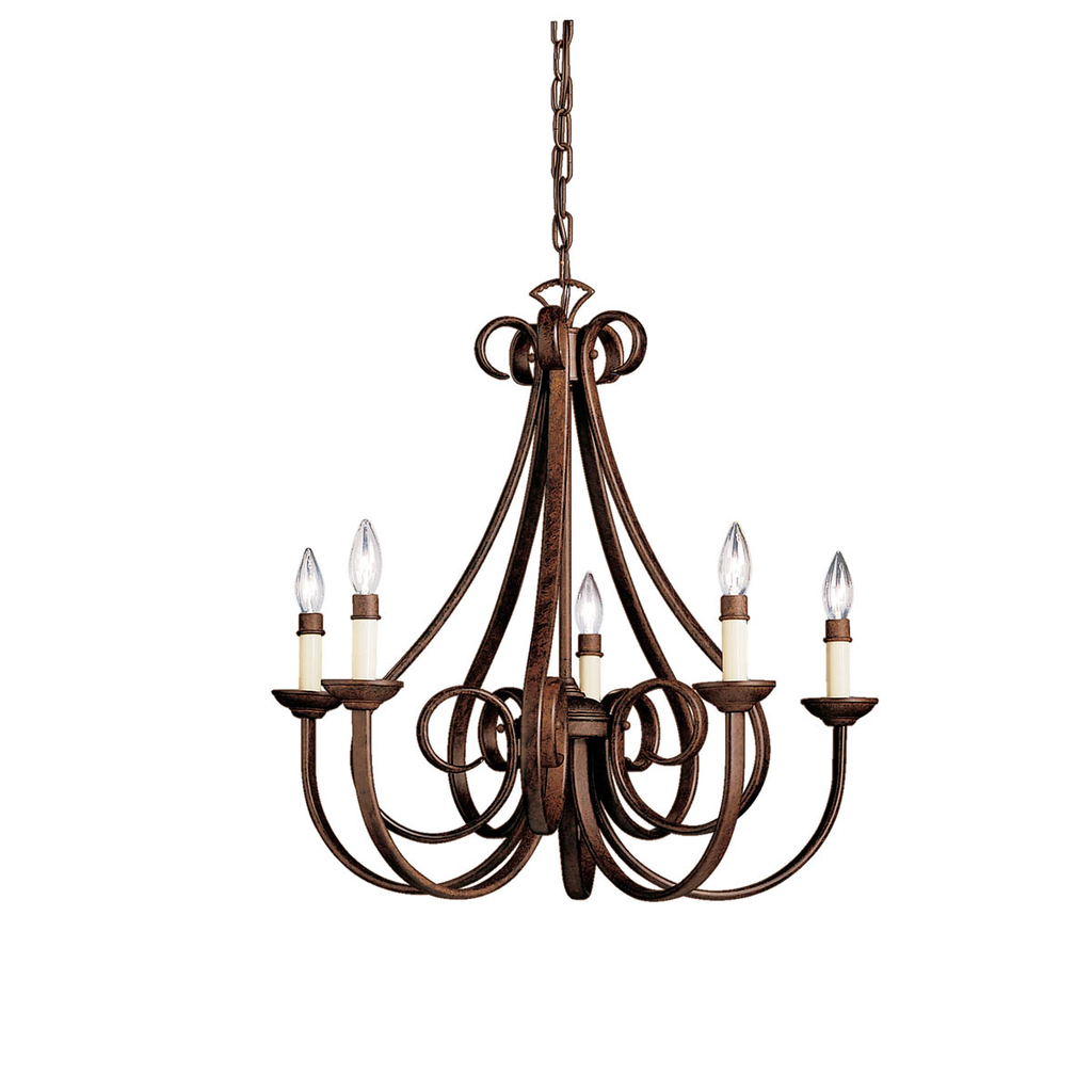 Product image for Kichler 2021TZ Dover™ 5 Light Chandelier Tannery Bronze™