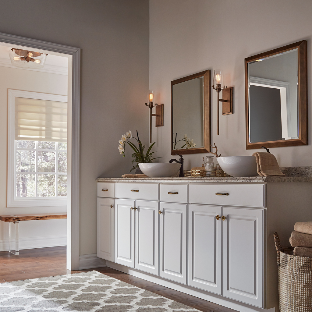 Product image for Kichler 45299NBR Alton 3 Light Flush Mount Natural Brass