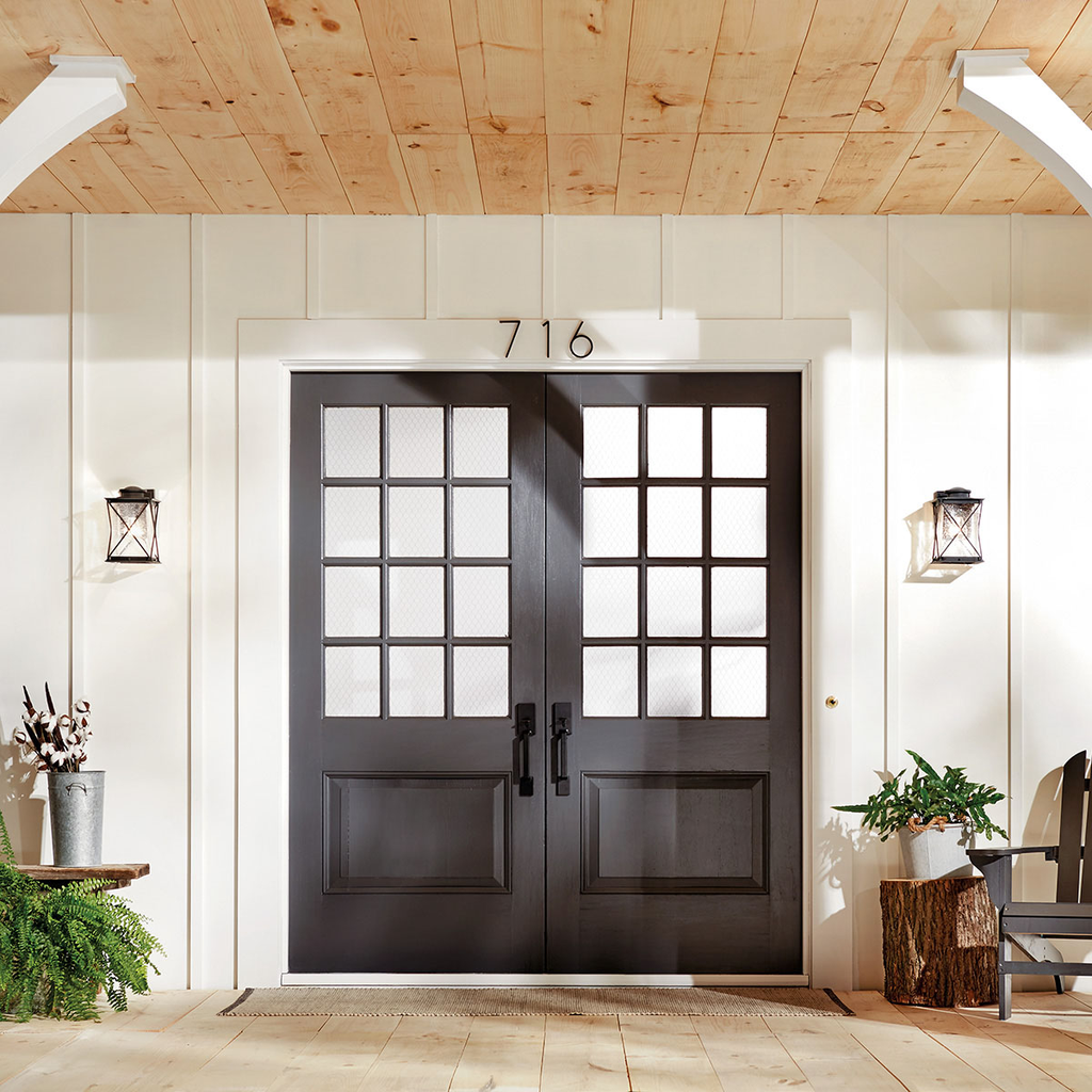 Product image for Kichler 49743WZCL18 Argyle 10.25" 1 Light Wall Light with LED Bulbs Weathered Zinc