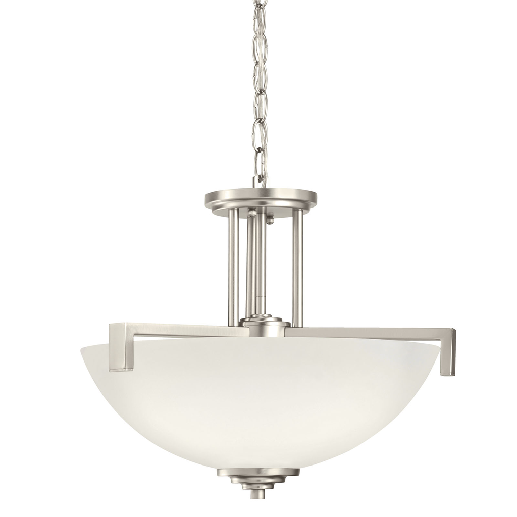 Product image for Kichler 3797NI Eileen™ 3 Light Convertible Pendant Brushed Nickel