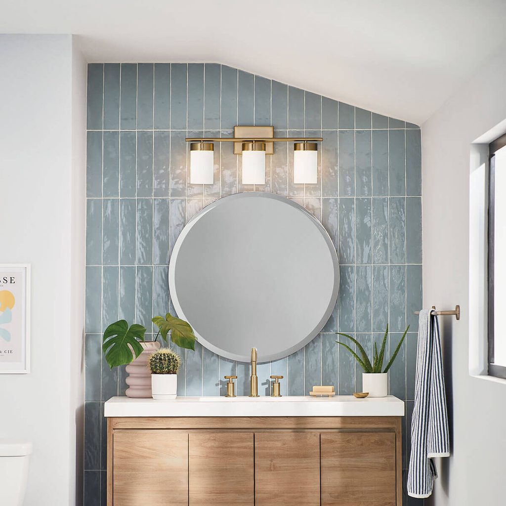 Product image for Kichler 55112BNB Ciona 3 Light Vanity Lighte Brass