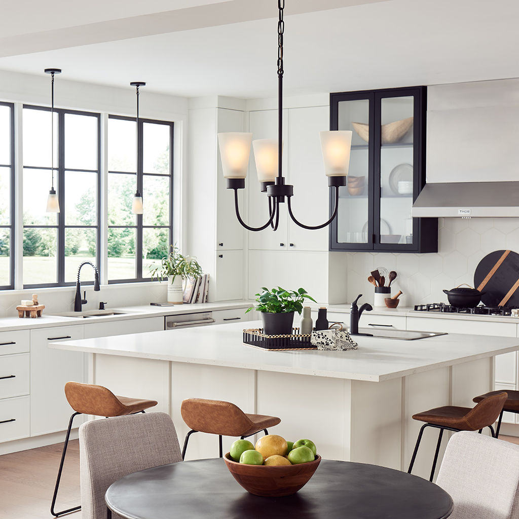 Product image for KICH 52442BK Chandelier 3Lt