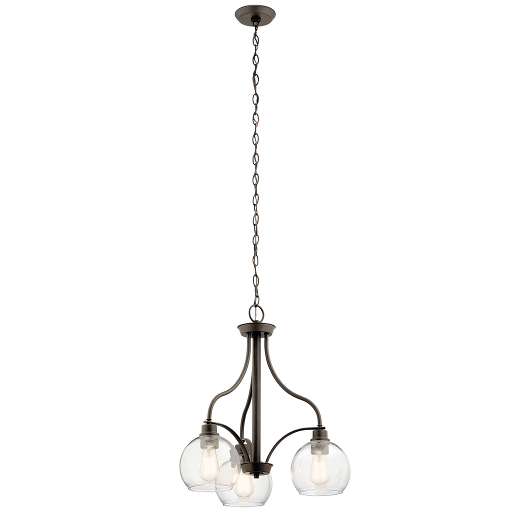 Product image for Kichler 44063OZ Harmony 3 Light Chandelier Olde Bronze®