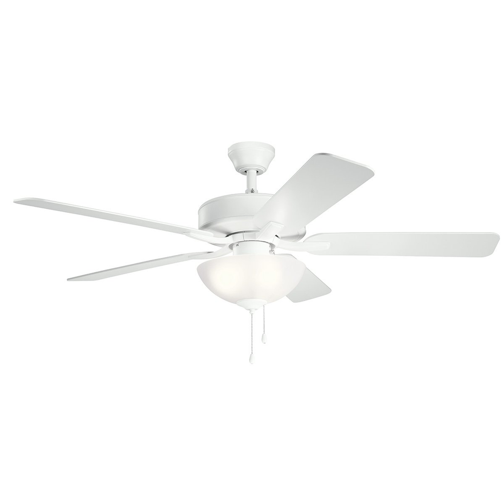Product image for Kichler 330017MWH 52" Basics Pro Select Fan Matte White