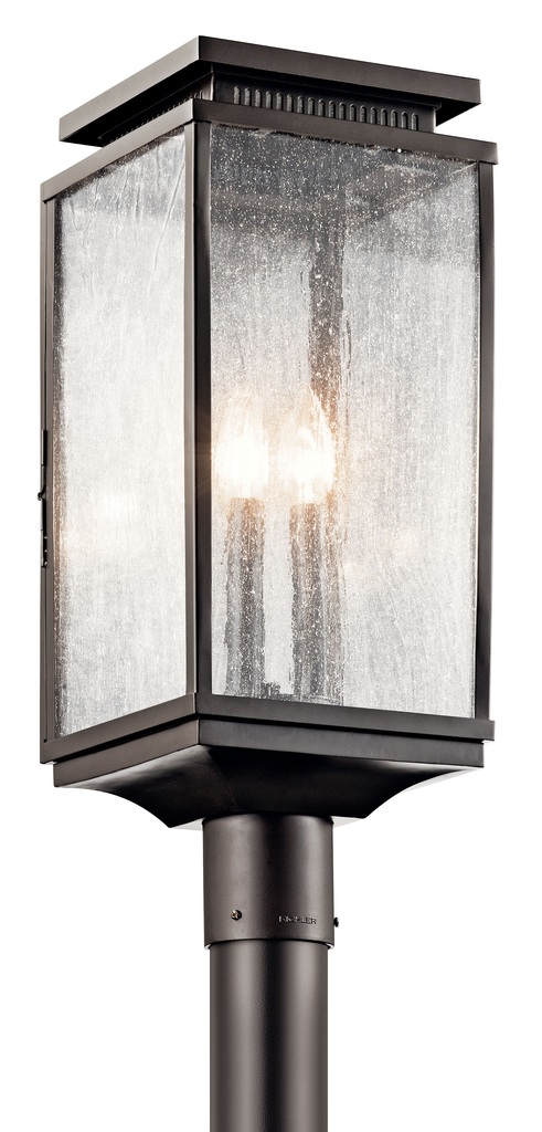 Product image for Kichler 49388OZ Manningham™ 3 Light Post Light Olde Bronze®