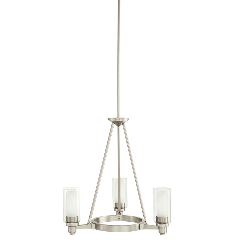 Product image for Kichler 2343NI Circolo 3 Light Chandelier Brushed Nickel