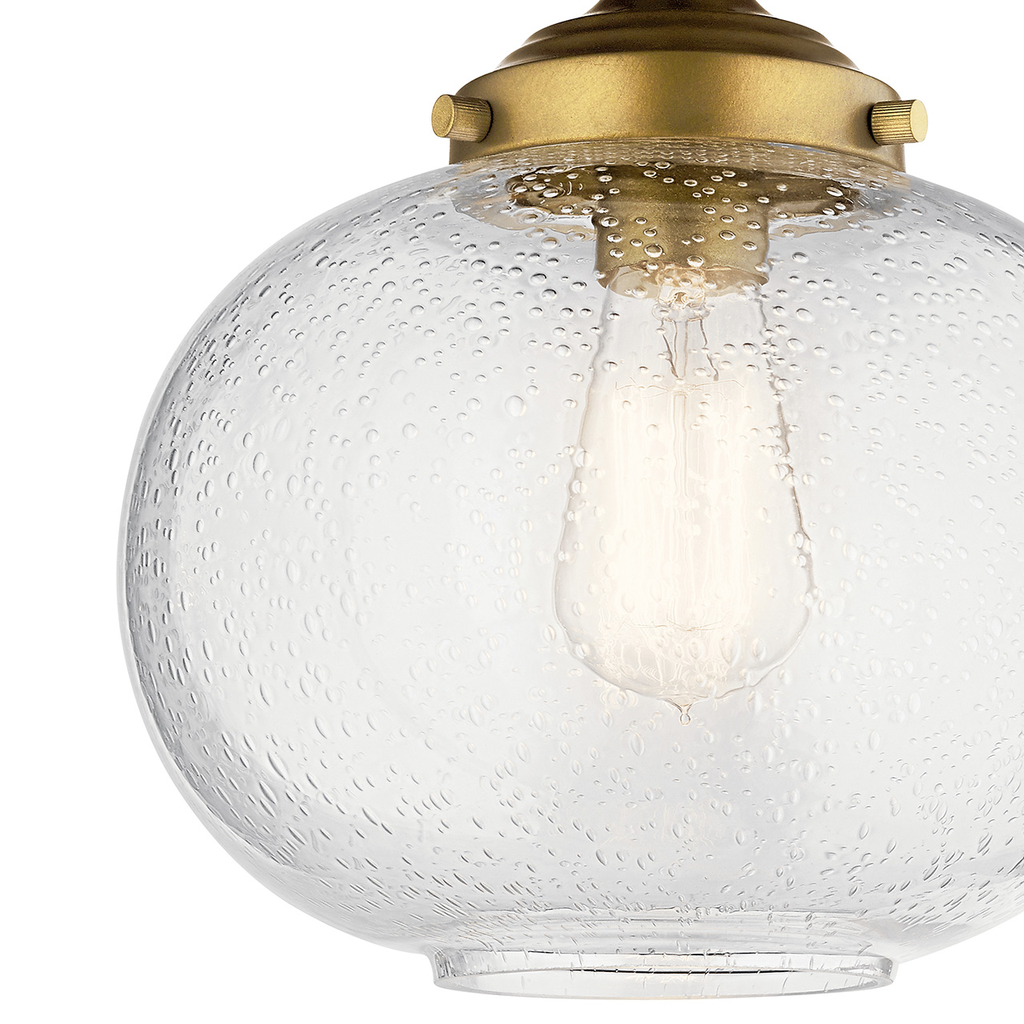 Avery 1 Light Semi Flush Natural Brass