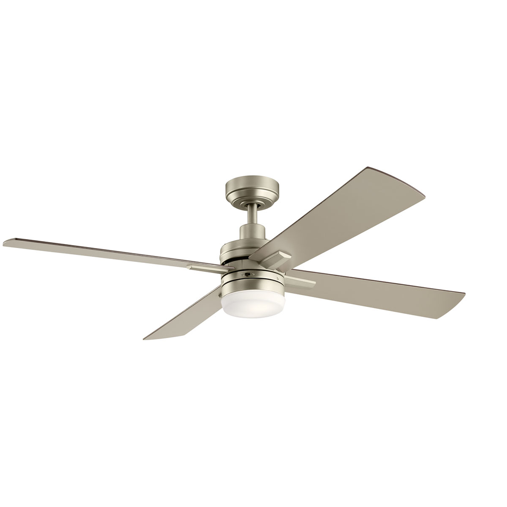 Product image for Kichler 330140NI Lija 52" LED Ceiling Fan Nickel with Etched Cased Opal Glass