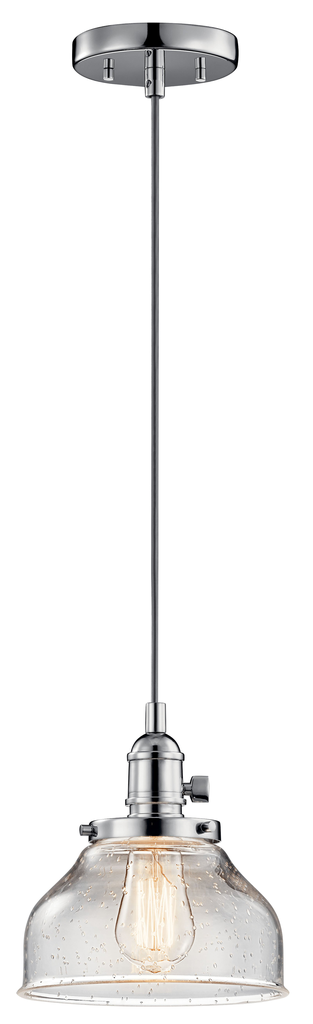 Product image for Kichler 43850CH Avery™ 1 Light Bell Mini Pendant Chrome