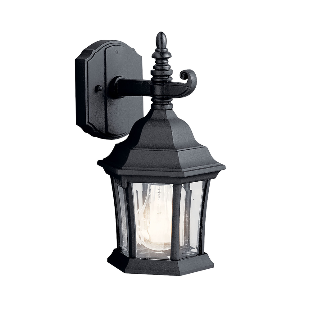 Product image for Kichler 9788BK Townhouse™ 1 Light Wall Light Black