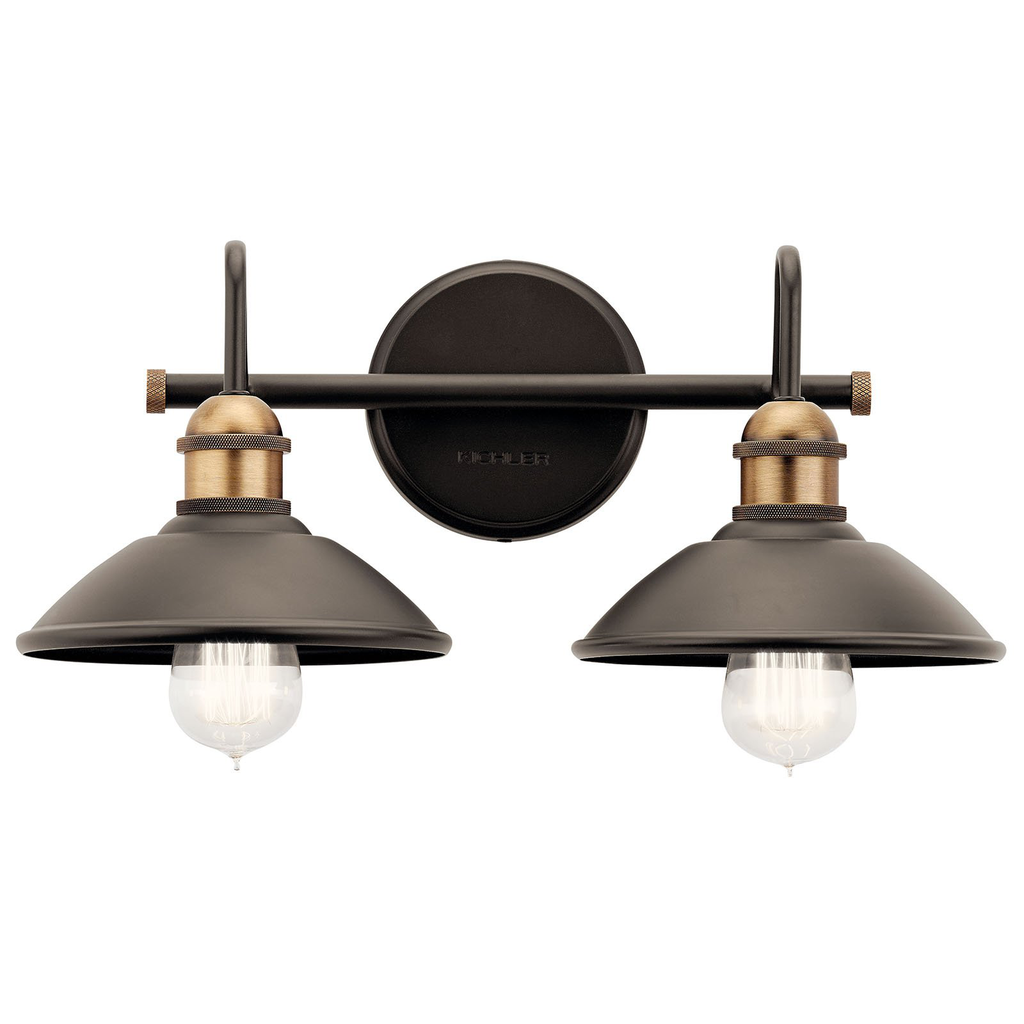 Product image for Kichler 45944OZ Clyde™ 2 Light Vanity Light Olde Bronze®